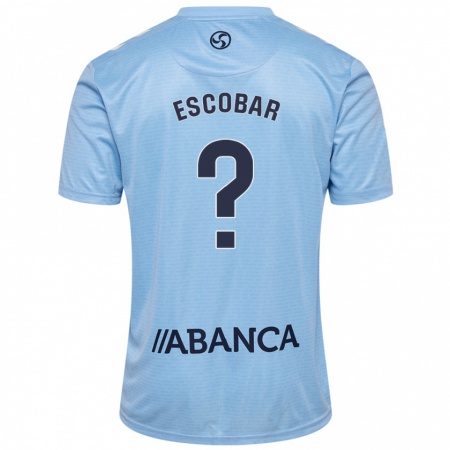 Kandiny Hombre Camiseta Jordi Escobar #0 Azul Cielo 1ª Equipación 2024/25 La Camisa Chile