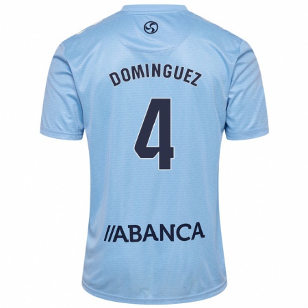 Kandiny Hombre Camiseta Javi Domínguez #4 Azul Cielo 1ª Equipación 2024/25 La Camisa Chile