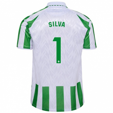 Kandiny Hombre Camiseta Rui Silva #1 Verde Rayas Blancas 1ª Equipación 2024/25 La Camisa Chile