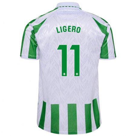 Kandiny Hombre Camiseta Nuria Ligero #11 Verde Rayas Blancas 1ª Equipación 2024/25 La Camisa Chile