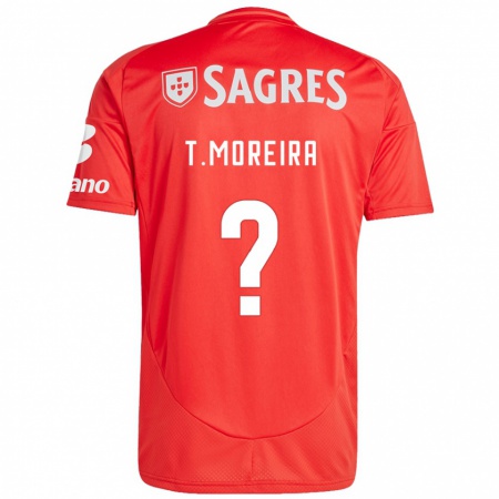 Kandiny Hombre Camiseta Tomás Moreira #0 Rojo Blanco 1ª Equipación 2024/25 La Camisa Chile