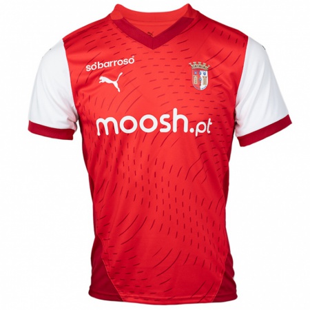 Kandiny Hombre Camiseta Tiago Macedo #0 Rojo Blanco 1ª Equipación 2024/25 La Camisa Chile