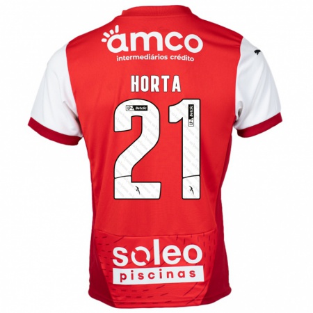 Kandiny Hombre Camiseta Ricardo Horta #21 Rojo Blanco 1ª Equipación 2024/25 La Camisa Chile