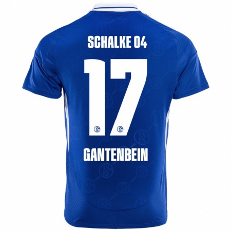 Kandiny Hombre Camiseta Adrian Gantenbein #17 Azul Real 1ª Equipación 2024/25 La Camisa Chile