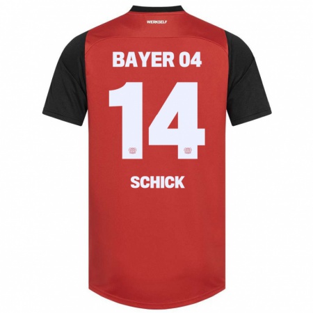 Kandiny Hombre Camiseta Patrik Schick #14 Rojo Negro 1ª Equipación 2024/25 La Camisa Chile