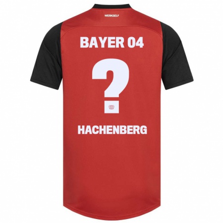 Kandiny Hombre Camiseta Merlin Hachenberg #0 Rojo Negro 1ª Equipación 2024/25 La Camisa Chile