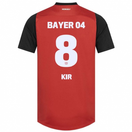 Kandiny Hombre Camiseta Burak Kir #8 Rojo Negro 1ª Equipación 2024/25 La Camisa Chile