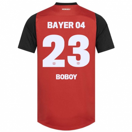 Kandiny Hombre Camiseta Delice Boboy #23 Rojo Negro 1ª Equipación 2024/25 La Camisa Chile