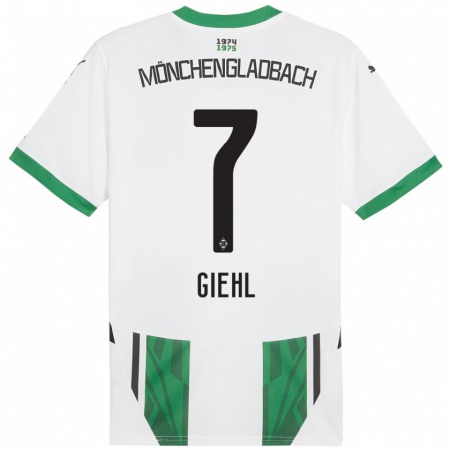 Kandiny Hombre Camiseta Madita Giehl #7 Blanco Verde 1ª Equipación 2024/25 La Camisa Chile