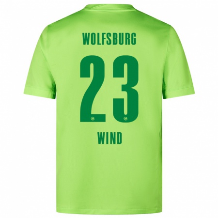 Kandiny Hombre Camiseta Jonas Wind #23 Verde Fluorescente 1ª Equipación 2024/25 La Camisa Chile