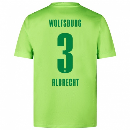 Kandiny Hombre Camiseta Ben Albrecht #3 Verde Fluorescente 1ª Equipación 2024/25 La Camisa Chile