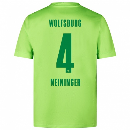 Kandiny Hombre Camiseta Till Neininger #4 Verde Fluorescente 1ª Equipación 2024/25 La Camisa Chile