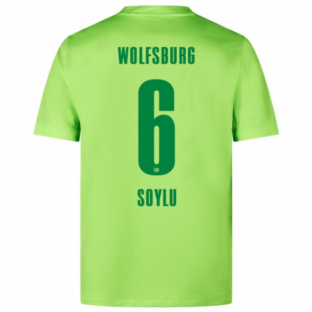 Kandiny Hombre Camiseta Darwin Soylu #6 Verde Fluorescente 1ª Equipación 2024/25 La Camisa Chile