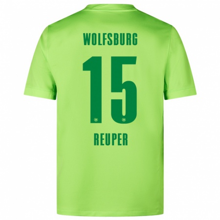 Kandiny Hombre Camiseta Tim Reuper #15 Verde Fluorescente 1ª Equipación 2024/25 La Camisa Chile