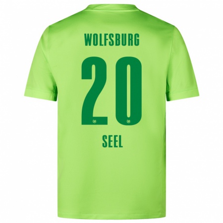 Kandiny Hombre Camiseta William Seel #20 Verde Fluorescente 1ª Equipación 2024/25 La Camisa Chile