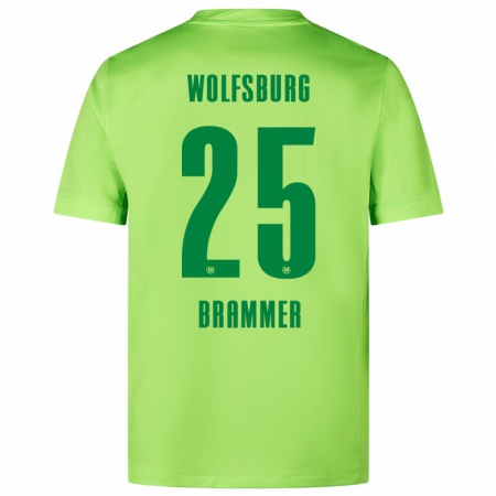 Kandiny Hombre Camiseta Ole Brammer #25 Verde Fluorescente 1ª Equipación 2024/25 La Camisa Chile