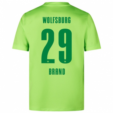 Kandiny Hombre Camiseta Jule Brand #29 Verde Fluorescente 1ª Equipación 2024/25 La Camisa Chile