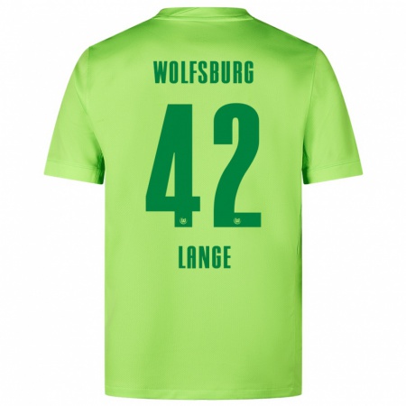 Kandiny Hombre Camiseta Felix Lange #42 Verde Fluorescente 1ª Equipación 2024/25 La Camisa Chile