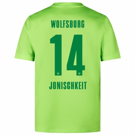 Kandiny Hombre Camiseta Jamal Jonischkeit #14 Verde Fluorescente 1ª Equipación 2024/25 La Camisa Chile