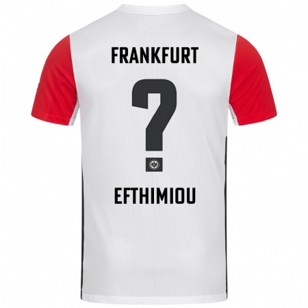 Kandiny Hombre Camiseta Sissis Efthimiou #0 Blanco Rojo 1ª Equipación 2024/25 La Camisa Chile