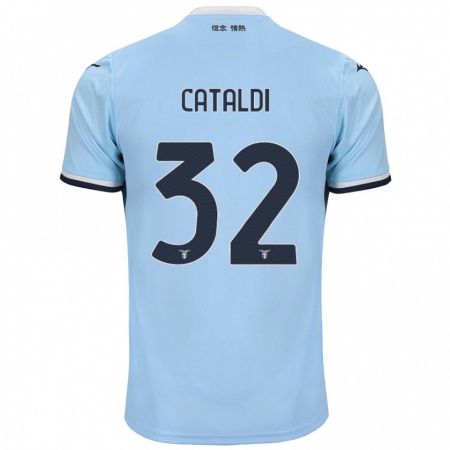 Kandiny Hombre Camiseta Danilo Cataldi #32 Azul 1ª Equipación 2024/25 La Camisa Chile