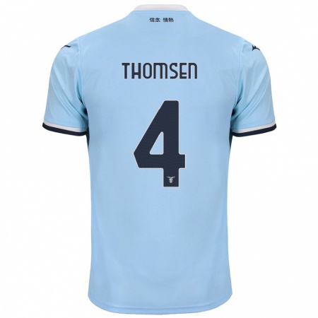 Kandiny Hombre Camiseta Maria Møller Thomsen #4 Azul 1ª Equipación 2024/25 La Camisa Chile