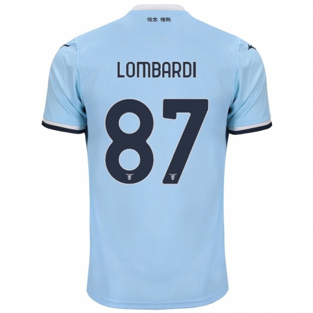 Kandiny Hombre Camiseta Cristiano Lombardi #87 Azul 1ª Equipación 2024/25 La Camisa Chile