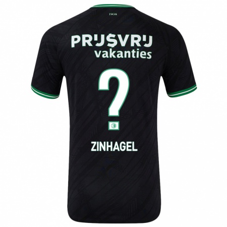 Kandiny Hombre Camiseta Jivayno Zinhagel #0 Negro Verde 2ª Equipación 2024/25 La Camisa Chile