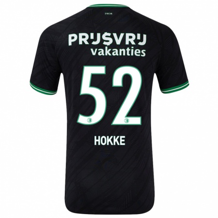 Kandiny Hombre Camiseta Milan Hokke #52 Negro Verde 2ª Equipación 2024/25 La Camisa Chile