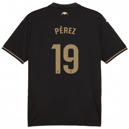 Kandiny Hombre Camiseta Joselu Pérez #19 Negro 2ª Equipación 2024/25 La Camisa Chile