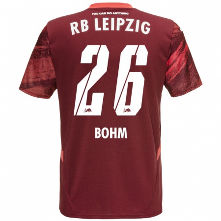 Kandiny Hombre Camiseta Pepe Böhm #26 Borgoña 2ª Equipación 2024/25 La Camisa Chile