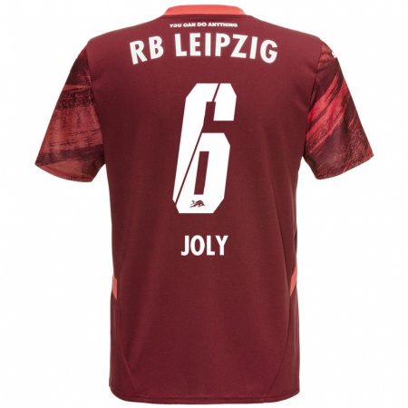 Kandiny Hombre Camiseta Lou-Ann Joly #6 Borgoña 2ª Equipación 2024/25 La Camisa Chile