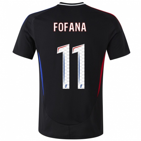 Kandiny Hombre Camiseta Malick Fofana #11 Negro 2ª Equipación 2024/25 La Camisa Chile