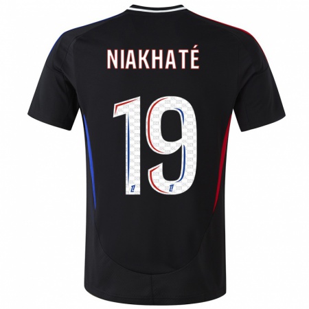 Kandiny Hombre Camiseta Moussa Niakhaté #19 Negro 2ª Equipación 2024/25 La Camisa Chile