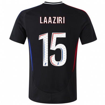 Kandiny Hombre Camiseta Achraf Laâziri #15 Negro 2ª Equipación 2024/25 La Camisa Chile