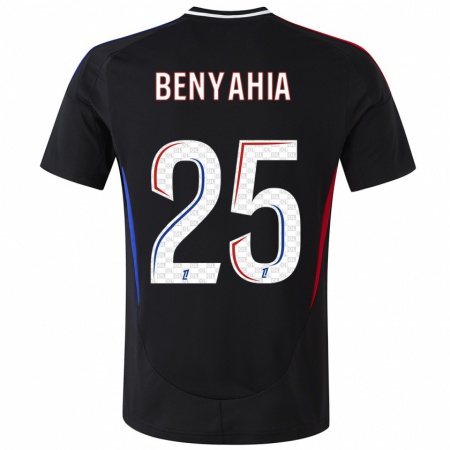 Kandiny Hombre Camiseta Ines Benyahia #25 Negro 2ª Equipación 2024/25 La Camisa Chile