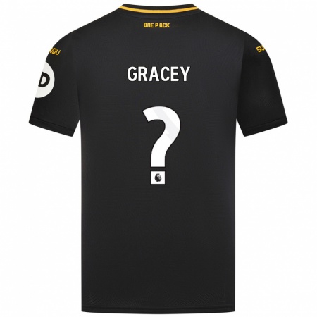 Kandiny Hombre Camiseta Josh Gracey #0 Negro 2ª Equipación 2024/25 La Camisa Chile