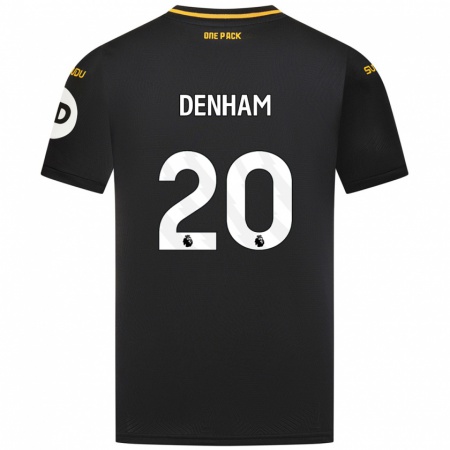 Kandiny Hombre Camiseta Ania Denham #20 Negro 2ª Equipación 2024/25 La Camisa Chile