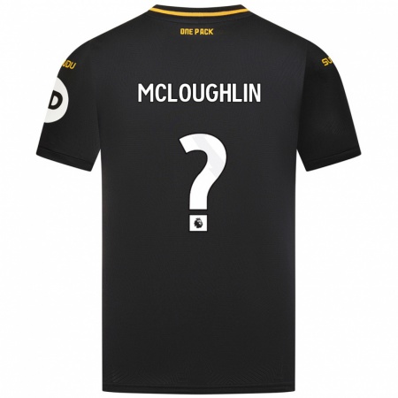 Kandiny Hombre Camiseta Lee Mcloughlin #0 Negro 2ª Equipación 2024/25 La Camisa Chile