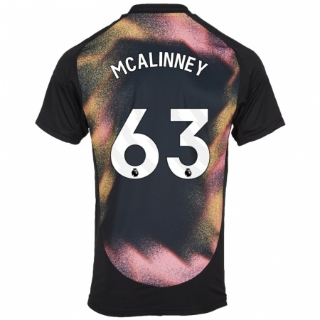 Kandiny Hombre Camiseta Liam Mcalinney #63 Negro Blanco 2ª Equipación 2024/25 La Camisa Chile