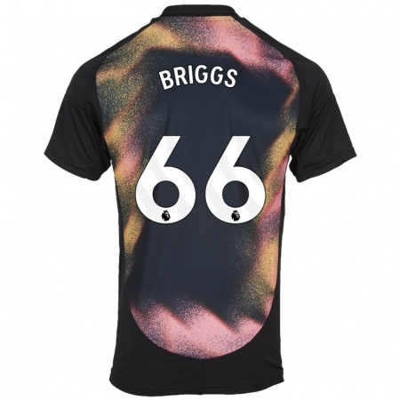 Kandiny Hombre Camiseta Logan Briggs #66 Negro Blanco 2ª Equipación 2024/25 La Camisa Chile