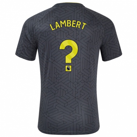 Kandiny Hombre Camiseta Rocco Lambert #0 Negro Amarillo 2ª Equipación 2024/25 La Camisa Chile