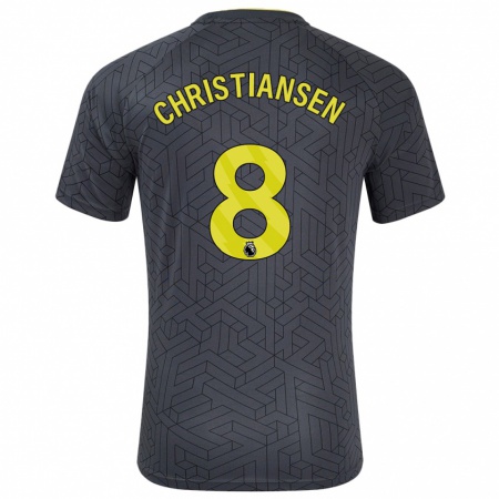 Kandiny Hombre Camiseta Izzy Christiansen #8 Negro Amarillo 2ª Equipación 2024/25 La Camisa Chile