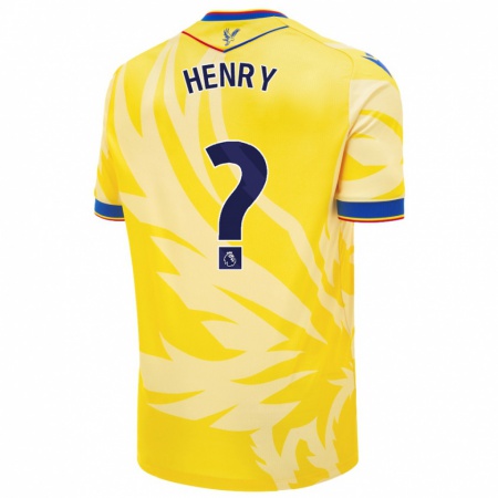 Kandiny Hombre Camiseta Zack Henry #0 Amarillo 2ª Equipación 2024/25 La Camisa Chile