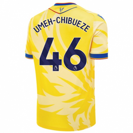 Kandiny Hombre Camiseta Franco Umeh-Chibueze #46 Amarillo 2ª Equipación 2024/25 La Camisa Chile