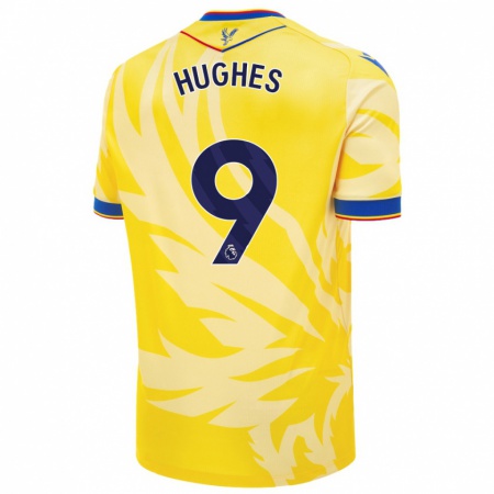 Kandiny Hombre Camiseta Elise Hughes #9 Amarillo 2ª Equipación 2024/25 La Camisa Chile