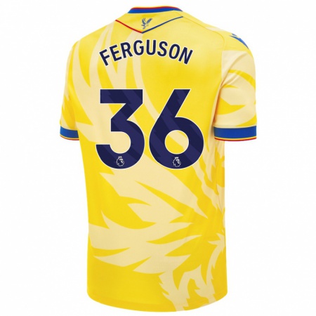 Kandiny Hombre Camiseta Nathan Ferguson #36 Amarillo 2ª Equipación 2024/25 La Camisa Chile