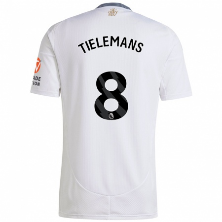 Kandiny Hombre Camiseta Youri Tielemans #8 Blanco 2ª Equipación 2024/25 La Camisa Chile