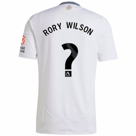 Kandiny Hombre Camiseta Rory Wilson #0 Blanco 2ª Equipación 2024/25 La Camisa Chile