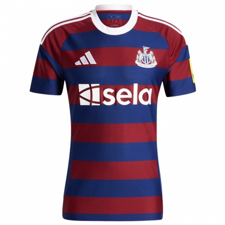 Kandiny Hombre Camiseta Harvey Barnes #11 Burdeos Azul Marino 2ª Equipación 2024/25 La Camisa Chile